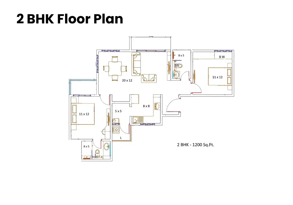 nambiar district 25 2 bhk floor plan