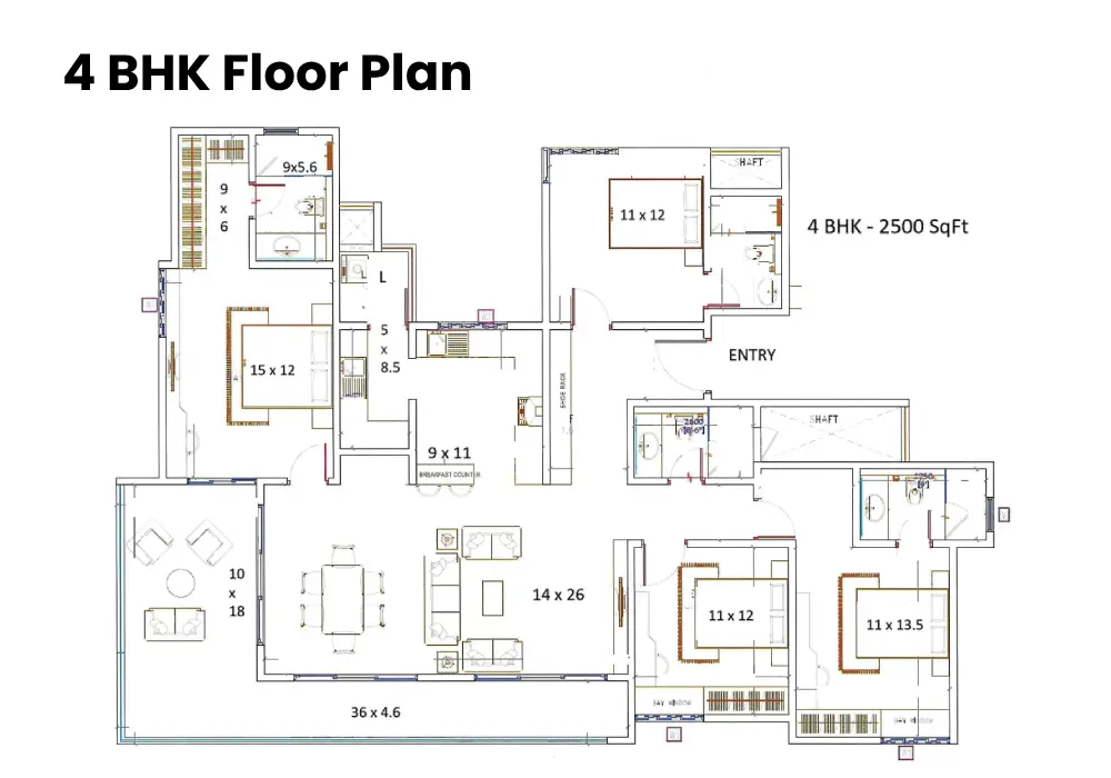 nambiar district 25 4 bhk floor plan